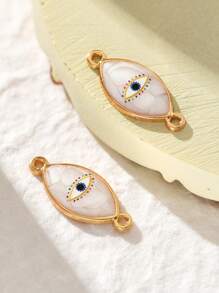 2/15/20/30/50 piezas Colgante al azar de corazón/mariposa/luna/ojo malvado de colores múltiples, apto para hacer joyas DIY de collares, pulseras, pendientes, llaveros, cadenas de teléfono, regalo de pareja