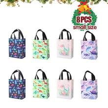 4/8/16 Stück Kleine Dinosaurier Weihnachtsgeschenk Verpackungstüten & Boxen & Geschenkverpackung & Etiketten, wasserdichte bunte Folie Vliesstoff Tüten, 3D Tüten, hitzeversiegelt, mit Henkel, Party Einkaufstüten, Geschenktüten, Schmucktüten, Party Tüten, Feiertags Geschenke, Geburtstags Party Verpackung, Einkaufstüten, dekorative Geschenktüten, handliche Geschenktüten Weihnachten Weihnachtsdeko Weihnachtsgeschenke Weihnachtstüten