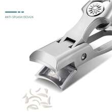 Coupe-ongles en acier inoxydable sans éclaboussures pour hommes, coupe-ongles des doigts avec récupérateur, convient aux hommes, femmes et personnes âgées ayant des ongles épais - Multicolore - Voir 6