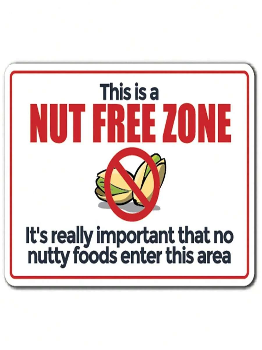 SignMission Z-A-This Is A Nut Free Zone 7 X 10 In. This Is A Nut Free ...