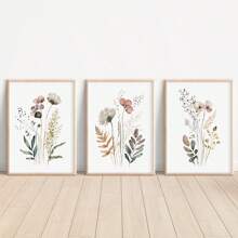 Wildflower Home Decor Wall Art For Living Room Wild Floral Artwork Set Of 3 Watercolor Wildflower Print Wildflower Wall Art Print Flower Art Canvas Posters Gifts Birthday Graduation