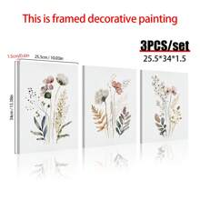 Wildflower Home Decor Wall Art For Living Room Wild Floral Artwork Set Of 3 Watercolor Wildflower Print Wildflower Wall Art Print Flower Art Canvas Posters Gifts Birthday Graduation