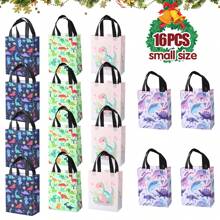 4/8/16 Stück Kleine Dinosaurier Weihnachtsgeschenk Verpackungstüten & Boxen & Geschenkverpackung & Etiketten, wasserdichte bunte Folie Vliesstoff Tüten, 3D Tüten, hitzeversiegelt, mit Henkel, Party Einkaufstüten, Geschenktüten, Schmucktüten, Party Tüten, Feiertags Geschenke, Geburtstags Party Verpackung, Einkaufstüten, dekorative Geschenktüten, handliche Geschenktüten Weihnachten Weihnachtsdeko Weihnachtsgeschenke Weihnachtstüten