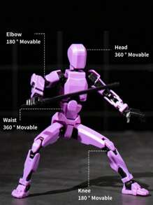Figura de acción de robot impresa en 3D, multiarticulada y móvil, juguete de ensamblaje DIY para desestresarse, decoración de escritorio para amantes de los juegos (estilo aleatorio) - Multicolor - Ver 7