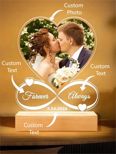 Personalized Anniversary Couples Gifts For Women And Men, Custom Acrylic Heart Picture Frame With Photo, Custom Acrylic Spotify Plaque With Night Light, Personalized Wedding Gifts Couples Christmas Gifts, Autumn Home Refresh, Xmas Decoration,Home Harmony