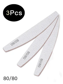 3片/5片/10片装专业指甲锉砂纸，强力加厚，80/100/150/180/240目，指甲锉抛光块，用于美甲打磨，月牙形，青柠工具，美甲用品，美甲工具，美甲艺术工具，返校季，指甲，美甲工具，假指甲工具 - 彩色 - 查看 11