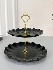 1 件塑料托盘，多功能家用厨房、餐厅、客厅储物盘，用于盛放食物容器、盘子、小吃、甜点、饮料，适用于婚礼、派对、礼物、生日、圣诞节、庭院