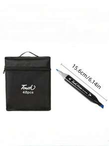 48色马克笔双头黑杆Touch Marker套装油性手绘设计学生水彩笔动漫返校季 - 多色 - 查看 6