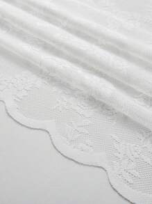 Panel De Cortina Transparente De Encaje Floral Vintage Para La Sala De Estar O Dormitorio, Lujosas Cortinas Blancas De Ventana Con Filtro De Luz