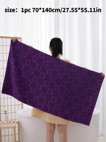 QIBHI 3/2/1件装提花心形图案轻薄浴巾/浴巾,轻薄吸水,便于携带,适合旅行、情侣礼物、家居装饰、婚礼、派对、美容院、酒店、运动场所、居家必备、毛巾、护肤浴巾 - 紫色 - 查看 7
