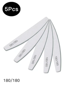 3片/5片/10片装专业指甲锉砂纸，强力加厚，80/100/150/180/240目，指甲锉抛光块，用于美甲打磨，月牙形，青柠工具，美甲用品，美甲工具，美甲艺术工具，返校季，指甲，美甲工具，假指甲工具 - 彩色 - 查看 8