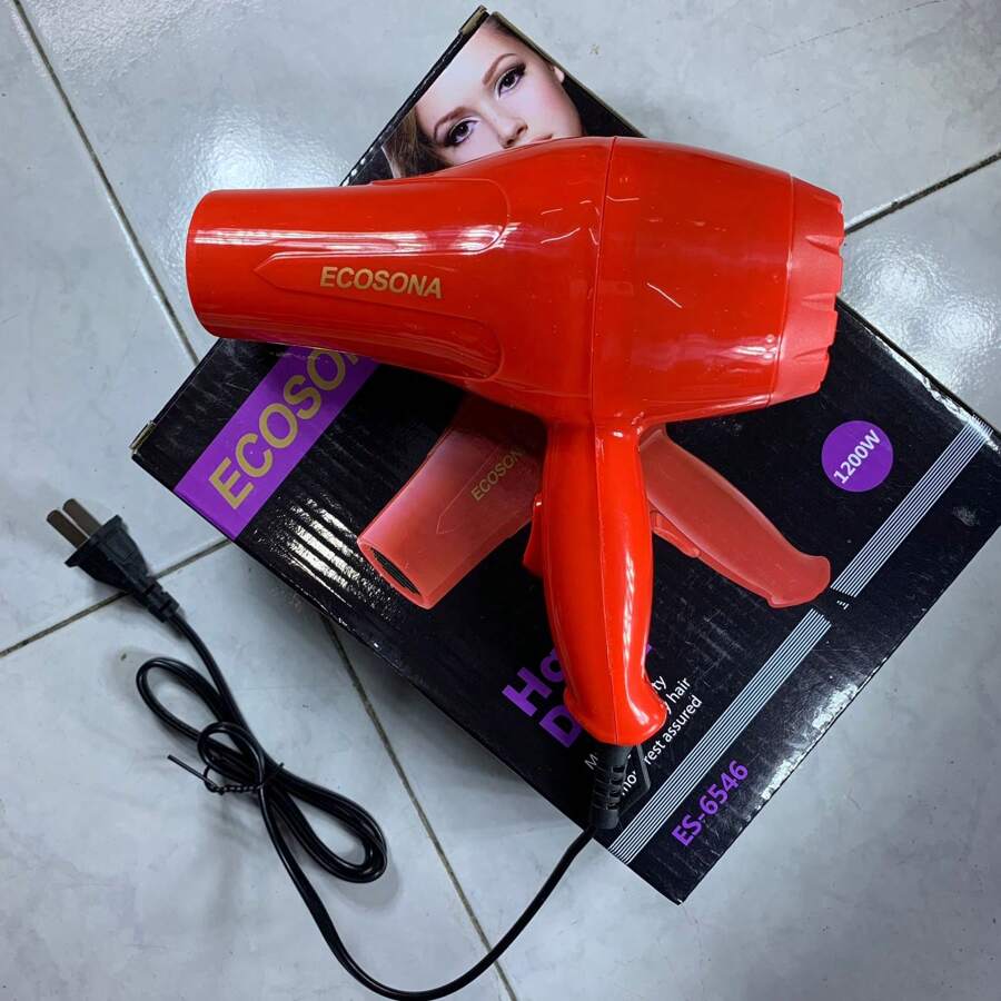 Mini secadora eléctrica para el cabello gwd con consumo de 1200 watts Secadora de bolsillo facil de transportar,tipo de estudiante - Rojo - Ver 1