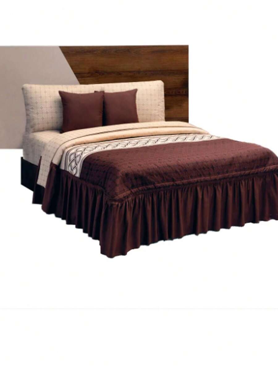 DECO HOGAR Colcha Ligera Elegante y Fresca - Marrón - Ver 1
