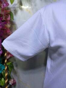 Plus Size Blouses - White - View 4