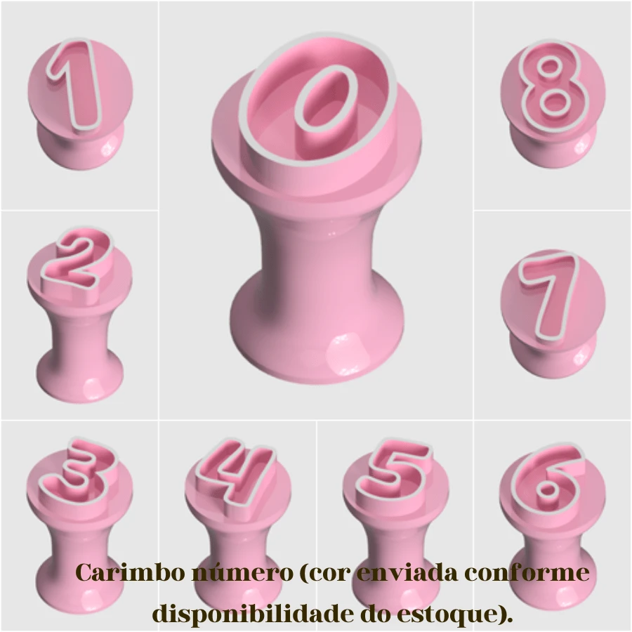 Stamp For Brigadeiro Sweets Or American Pasta Hollow Numbers Model - Nhiều màu - Xem 1