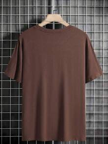 Men's T-Shirt Leão Cruz Unisex Shirt Launch 100% Cotton - 鏽棕色 - 查看 2