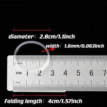 100/200/300pcs Silicone Rubber Bands, High Elastic Durable Rubber Rings, Heat Resistant Transparent White Rubber Loops, Industrial Use, Diameter 28mm, Folded Length 40mm