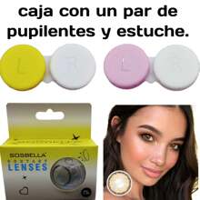 1 Par De Lentes De Contacto  Suaves Y De Colores Apariencia De Ojos Grandes, Diámetro De 14.5 Mm, 1 Año CON ESTUCHE INCLUIDO - cafe - Ver 2