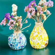 720 peças/Caixa Mosaico de Vidro Vibrante - Peças Decorativas Quadradas Premium para Arte Criativa, Pintura, Joias Artesanais e Projetos de DIY