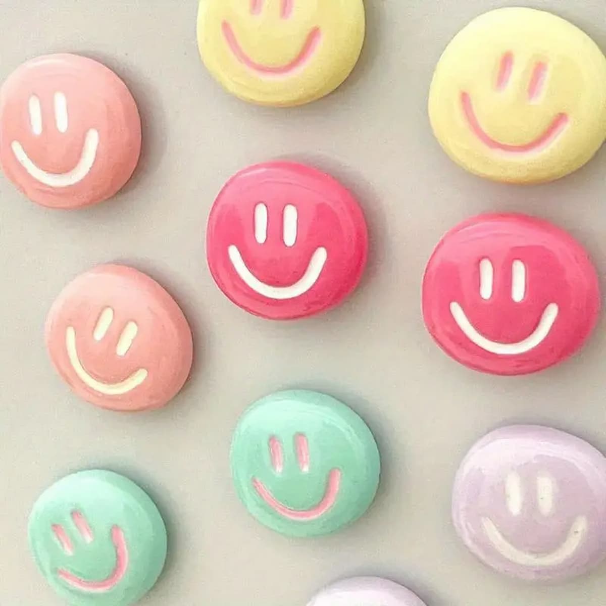 冰箱贴、卡通笑脸冰箱贴、可爱装饰磁铁、个性化冰箱贴（适用于厨房办公室白板储物柜和洗碗机）、厨房装饰、家居装饰、母亲节礼物 - 彩色 - 查看 1