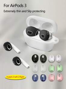 苹果 2 对超薄防滑 AirPods 3 蓝牙耳机保护壳 - 彩色 - 查看 7
