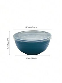 4 chiếc (6 inch) Bát đựng ngũ cốc không vỡ, có thể tái sử dụng, có nắp đậy, an toàn với máy rửa chén và lò vi sóng, thích hợp đựng cơm, súp, đồ ăn nhẹ, cắm trại, RV, quà tặng Giáng sinh cho ký túc xá - Nhiều màu - Xem 2