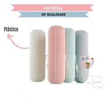 Toothbrush Holder Case Portable Toothpaste Plastic Travel School Bag - 什錦 - 查看 3