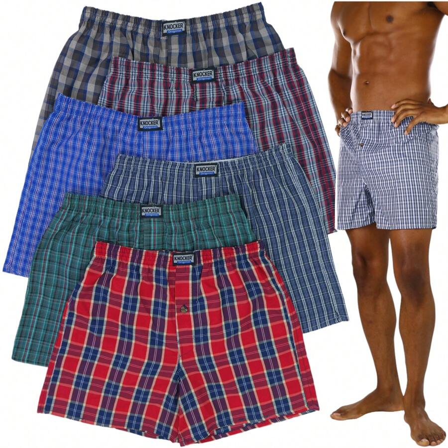 Men's Multi-Pack Of Classic Plaid Print Boxer Shorts - 3 Pack: Assorted - View 1