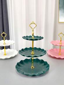WGROOM 1pc Plastic Serving Tray, Multi-Function Dish Holder For Kitchenware, Beverages, Candies, Cookies, Bread, Applicable For Weddings, Parties, Gifts, Birthdays, Christmas - Green - View 19