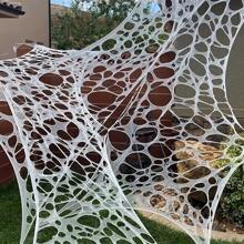 1pc_ Giant Spider Webs Halloween Decorations_ Stretchy,Christmas