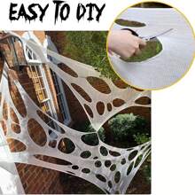 1pc_ Giant Spider Webs Halloween Decorations_ Stretchy,Christmas