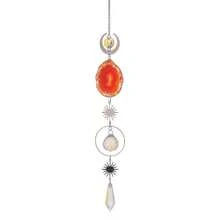 1pc Indoor Window Hanging Sun Catcher, Crystal Light Catcher With Prism & Agate Slice For Home, Garden, Wedding Decor - Multicolor - View 6