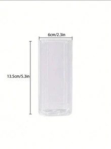 1 件 400ml 方形耐热咖啡玻璃杯带盖和吸管便携式透明奶茶果汁杯冰美式咖啡杯咖啡杯适用于家庭酒吧饮具 - 彩色 - 查看 5