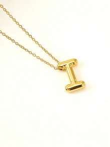 1PC Bong Bóng Chữ Cổ Bóng Ban Đầu Dây Chuyền Nữ Tinh Tế Bảng Chữ Cái Mặt Dây Chuyền Thổi Phồng Tên Cá Tính Trang Sức Quà Tặng - Nhiều màu - Xem 28