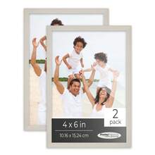Custompictureframes.Com White Washed Picture Frames Pack Of 2 Solid Wood UV-Resistant Acrylic 4x6 To 24x36 - White Washed - View 1