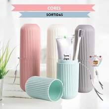 Toothbrush Holder Case Portable Toothpaste Plastic Travel School Bag - 什錦 - 查看 6