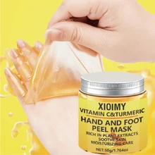 Xioimy 1.764 盎司姜黄和维生素 C 手膜，深层保湿手部护理，紧致、亮泽和平滑肌肤，适合粗糙的手部和所有皮肤类型