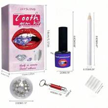 Tooth Gem Kit - Self-Adhesive Teeth Gems Jewelry, Easy To Install & Remove, Crystal Rhinestone Set For DIY Tooth Decoration, Waterproof & Durable, Includes Tools & Adhesive Glue - Dental Drill Set - View 5