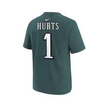 Nike Big Boys And Girls Jalen Hurts Midnight Green Philadelphia Eagles Player Name Number T-Shirt