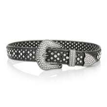 Y2K 风格女式水钻装饰宽腰带，时尚金属针扣，百搭朋克嘻哈配饰，秋季、万圣节