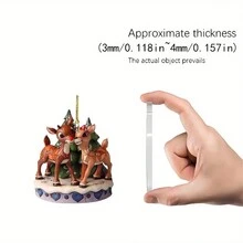 1pc Acrylic tuần lộc tình yêu đồ trang trí treo, trang trí gương chiếu hậu xe hơi 2D, trang trí cây thông Noel, phụ kiện móc chìa khóa, quà tặng ngày lễ cho người yêu - nhiều màu sắc - Xem 5