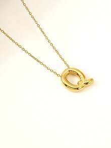 1PC Bong Bóng Chữ Cổ Bóng Ban Đầu Dây Chuyền Nữ Tinh Tế Bảng Chữ Cái Mặt Dây Chuyền Thổi Phồng Tên Cá Tính Trang Sức Quà Tặng - Nhiều màu - Xem 27