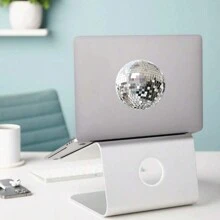 1 pieza Pegatina pequeña de discoteca, pegatina divertida, pegatina de vinilo, perfecta para amantes de los libros y resistente al clima, ideal para portátiles, cuadernos, coches y botellas de agua | Agrega vigor a los efectos personales - Multicolor - Ver 13