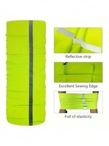 1pc Reflective Neck Gaiter, Breathable Neck Warmer For Cycling, Fishing, UV Protection, Outdoor Work, Sports, Men - Multicolor - View 4