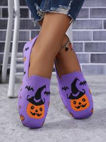 Women Flat Casual Shoes Simple & Comfortable Autumn Halloween Loafers