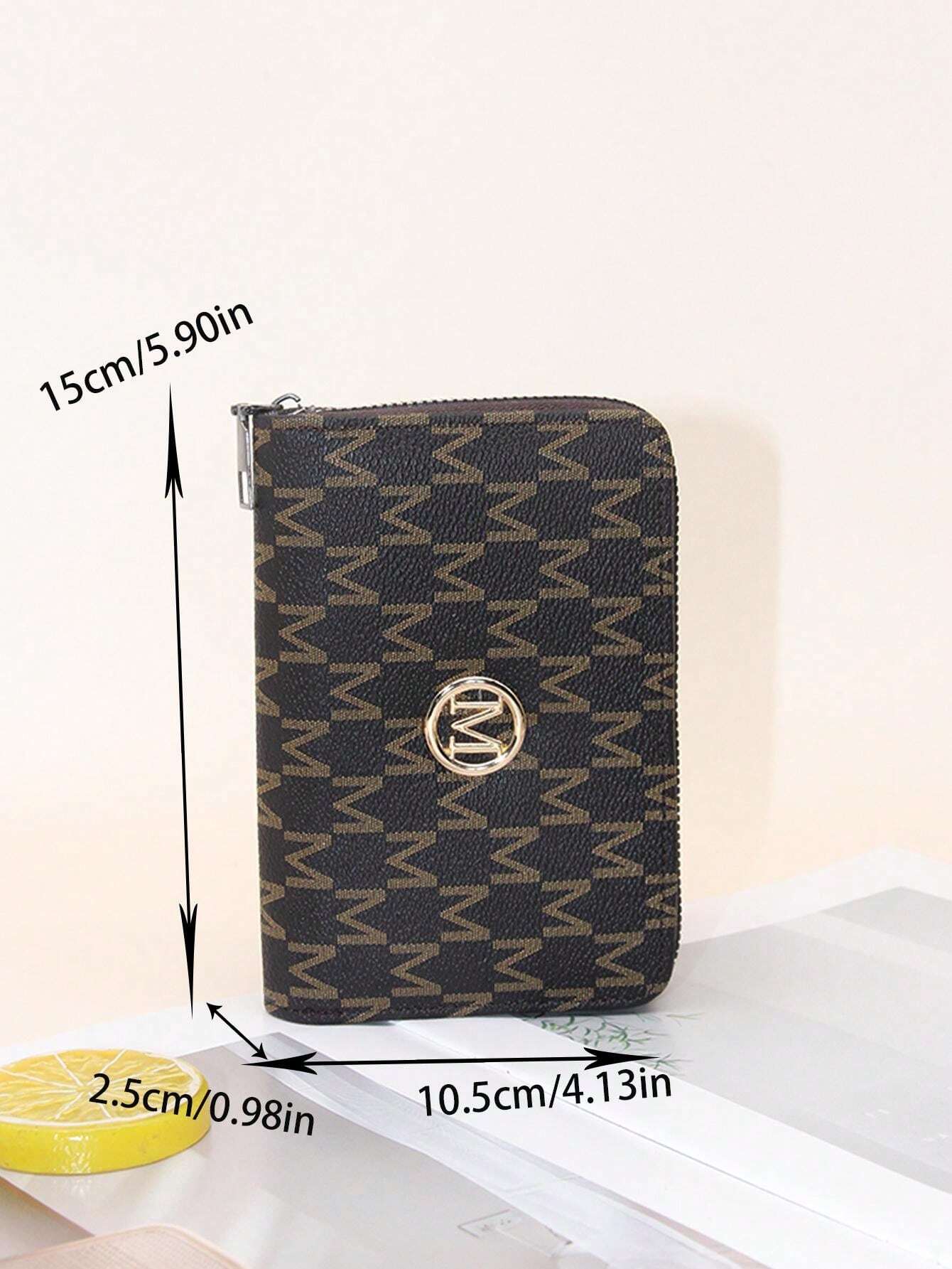 Fashionable Letter Print PullRing Large Capacity Card Holder Wallet