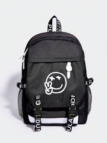 Luminous Backpack Men, Large Capacity Travel Rucksack, Daily Casual Backpack, Great (Printed Webbing Is Random) For Men Student Winter Gifts Multi-Functional Outdoor Men's Backpack Vacation Chest Bag For Men Side Bags For Men Satchel Bag Hobo Bag Hip Bag Gifts For Men Valentine Day Black Bag Travel Essentials Holiday Essentials School Bag Camping Travel Bag Stickers Summer Back To School Valentine Gifts For Men Laptop Case The Sporty Life Bag Pack Backpacks Travel Must Haves Large Bag Spring, School Supplies, School Backpack, School Bag, Backpack For School, Back To School Backpack, School Bookbag, Big Backpack, Backpack School, Back To School Bags, Waterproof, Laptop Compartment, Lightweight, Portable, Classic Casual, Cute, Boys And Men, Perfect For Back To School, First Day Of School, Elementary School