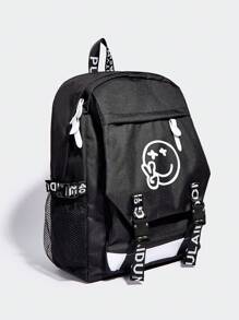 Luminous Backpack Men, Large Capacity Travel Rucksack, Daily Casual Backpack, Great (Printed Webbing Is Random) For Men Student Winter Gifts Multi-Functional Outdoor Men's Backpack Vacation Chest Bag For Men Side Bags For Men Satchel Bag Hobo Bag Hip Bag Gifts For Men Valentine Day Black Bag Travel Essentials Holiday Essentials School Bag Camping Travel Bag Stickers Summer Back To School Valentine Gifts For Men Laptop Case The Sporty Life Bag Pack Backpacks Travel Must Haves Large Bag Spring, School Supplies, School Backpack, School Bag, Backpack For School, Back To School Backpack, School Bookbag, Big Backpack, Backpack School, Back To School Bags, Waterproof, Laptop Compartment, Lightweight, Portable, Classic Casual, Cute, Boys And Men, Perfect For Back To School, First Day Of School, Elementary School