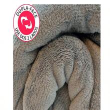 Soft Flannel Fleece Double Blanket 1.8x2m Reversible - 藏蓝色 - 查看 3