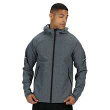 Regatta Mens X-Pro Prolite Stretch Soft Shell Jacket (Seal Grey Marl) - Charcoal Grey - View 2